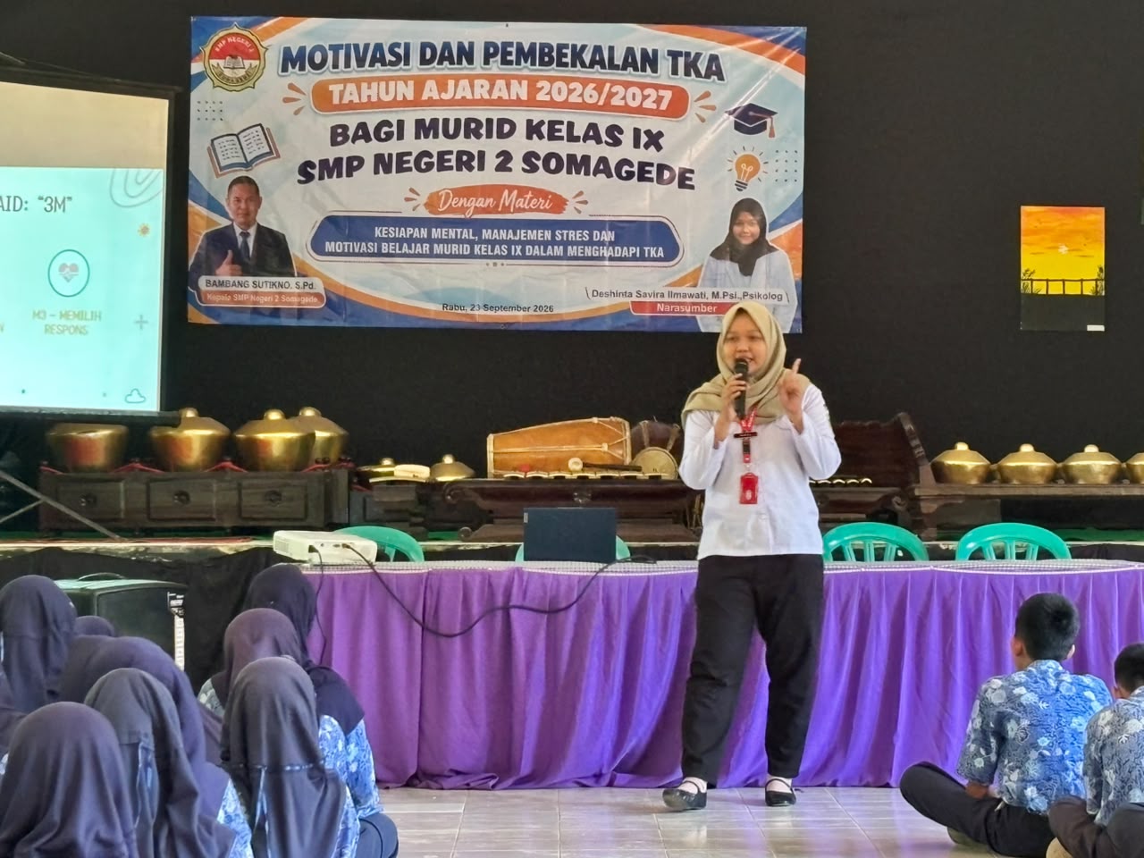 SMP Negeri 2 Somagede Bekali Murid Kelas IX dengan Motivasi dan Kesiapan Mental Menghadapi TKA